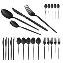 Berlingerhaus Sada příborů nerez 24 ks leštěná černá