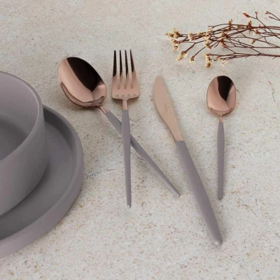 Berlingerhaus Sada příborů nerez 24 ks leštěná Taupe - Rose Gold
