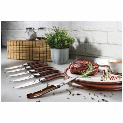 Berlingerhaus Sada steakových nožů 6 ks hnědá rukojeť Laguiole Collection