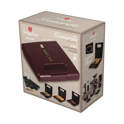 Berlingerhaus Sendvičovač 3v1 s vyměnitelnými deskami Leonardo Collection