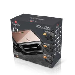 Berlingerhaus Sendvičovač a vaflovač s nepřilnavým povrchem 3v1 Rosegold Metallic Line