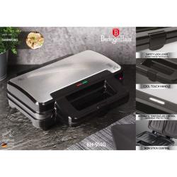 Berlingerhaus Sendvičovač s nepřilnavým povrchem 900 W Black Silver Collection