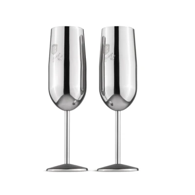 Berlingerhaus Sklenice na šampaňské sada 2 ks 260 ml stříbrná