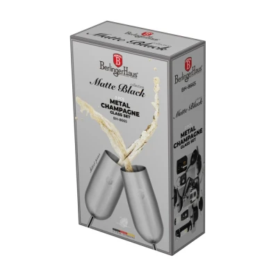 Berlingerhaus Sklenice na šampaňské sada 2 ks 260 ml stříbrná