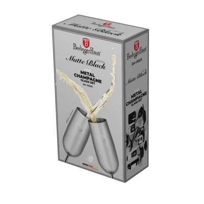 Berlingerhaus Sklenice na šampaňské sada 2 ks 260 ml stříbrná