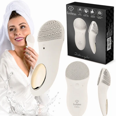 Berlingerhaus Sonický čisticí kartáček na obličej a pleť silikonový Cream Gold Collection