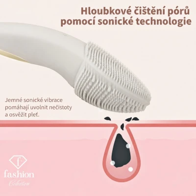 Berlingerhaus Sonický čisticí kartáček na obličej a pleť silikonový Cream Gold Collection