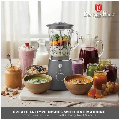 Berlingerhaus Stolní mixér 1000 W se skleněnou nádobou 1,5 l Antracit Collection