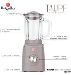 Berlingerhaus Stolní mixér se skleněnou nádobou 1,5 L 1000 W Taupe Collection