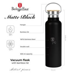 Berlingerhaus Termoska lahev s dvojitou stěnou nerez 0,6 l Matte Black Collection
