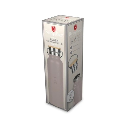 Berlingerhaus Termoska lahev s dvojitou stěnou nerez 0,6 l Taupe Collection