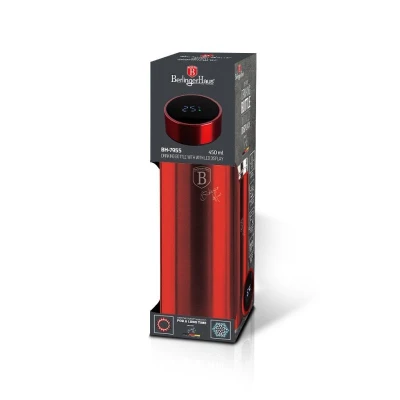 Berlingerhaus Termoska nerez s LED displejem 450 ml Burgundy Metallic Line