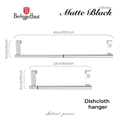 Berlingerhaus Věšák na utěrky na kuchyňskou linku 23 - 40 cm nerez
