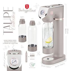 Berlingerhaus Výrobník sody SODABAR + 2 lahve Taupe Collection