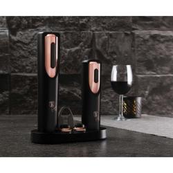 Berlingerhaus Vývrtka elektrická + vakuová pumpa na víno Black Rose Collection