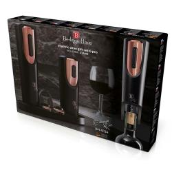 Berlingerhaus Vývrtka elektrická + vakuová pumpa na víno Black Rose Collection