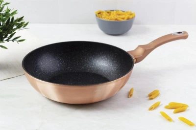 Berlingerhaus Wok s mramorovým povrchem 28 cm Rosegold Metallic Line