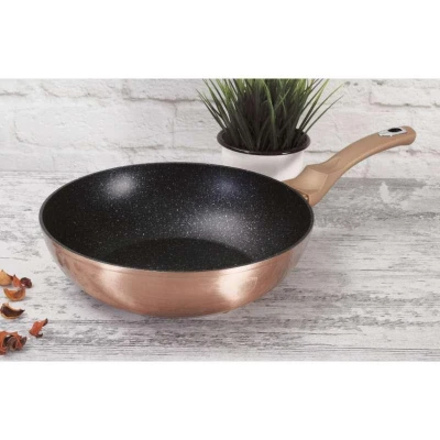 Berlingerhaus Wok s mramorovým povrchem 28 cm Rosegold Metallic Line
