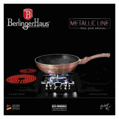 Berlingerhaus Wok s mramorovým povrchem 28 cm Rosegold Metallic Line