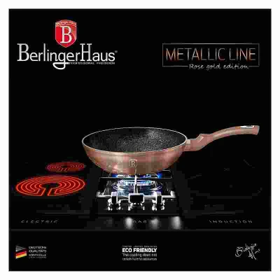 Berlingerhaus Wok s mramorovým povrchem 30 cm Rosegold Metallic Line