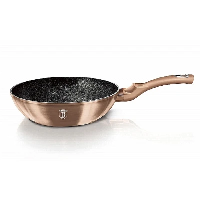 Berlingerhaus Wok s mramorovým povrchem 30 cm Rosegold Metallic Line