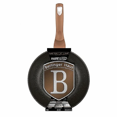 Berlingerhaus Wok s mramorovým povrchem 30 cm Rosegold Metallic Line