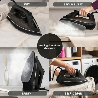 Berlingerhaus Žehlička napařovací 2200 W Matte Black Collection