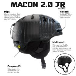 Bern Macon 2.0 Jr. DVRT matte black dětská snb helma