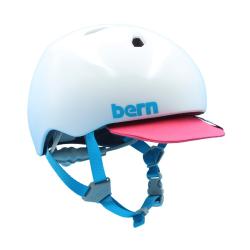 Bern Nina DVRT satin white dívčí přilba na kolo a skate