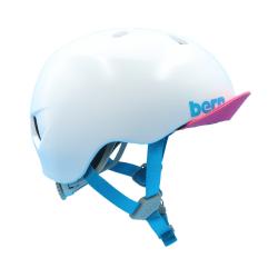 Bern Nina DVRT satin white dívčí přilba na kolo a skate