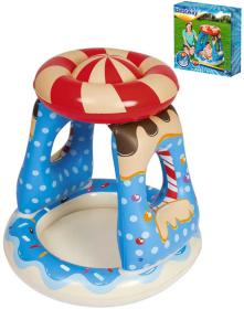 Bestway Baby bazén sladký domček 91x91x89cm so strieškou 52270