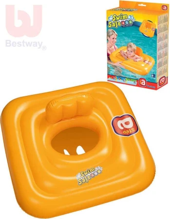 Bestway Baby sedátko nafukovací 76x76cm kruh s křížem do vody