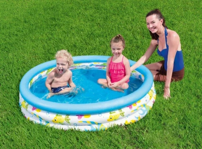 Bestway Bazén dětský nafukovací 3 komory korál 122x25cm kulatý 51009