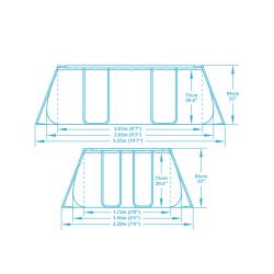 Bestway Bazén Power Steel Frame 2,82 x 1,96 x 0,84 m - 56629