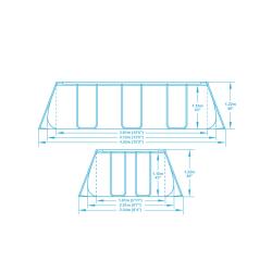 Bestway Bazén Power Steel Frame 4,12 x 2,01 x 1,22 m - 56456