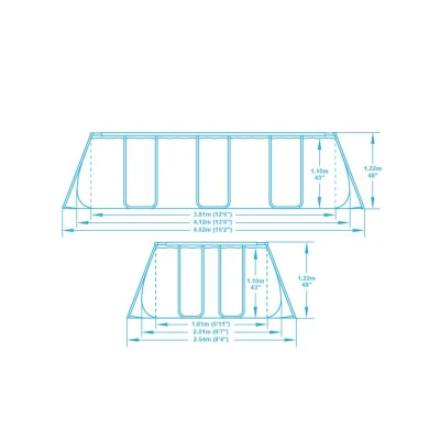 Bestway Bazén Power Steel Frame 4,12 x 2,01 x 1,22 m - 56456