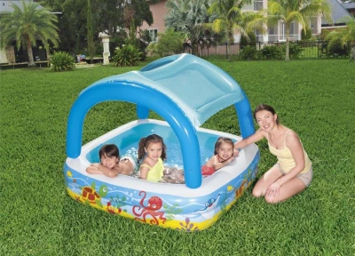 Bestway Dětský bazén 52192 se stříškou 140 x 140 x 114 cm