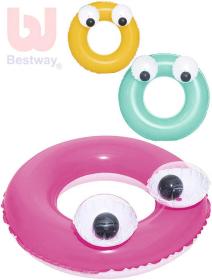 Bestway Kruh dětský nafukovací 61cm s očima plavací kolo do vody Bestway Kruh dětský nafukovací 61cm s očima plavací kolo do vody