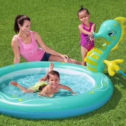 Bestway Nafukovací bazének 53114 SEAHORSE SPRINKLER 188 x 160 x 86 cm