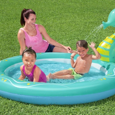 Bestway Nafukovací bazének 53114 SEAHORSE SPRINKLER 188 x 160 x 86 cm