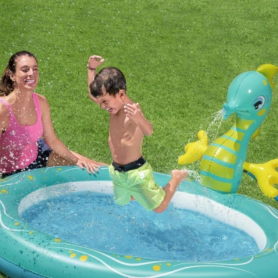 Bestway Nafukovací bazének 53114 SEAHORSE SPRINKLER 188 x 160 x 86 cm