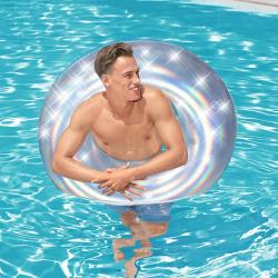 Bestway Nafukovací kruh 36240 IRIDESCENT SWIM RING 107 cm perleťová