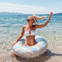 Bestway Nafukovací kruh 36240 IRIDESCENT SWIM RING 107 cm perleťová