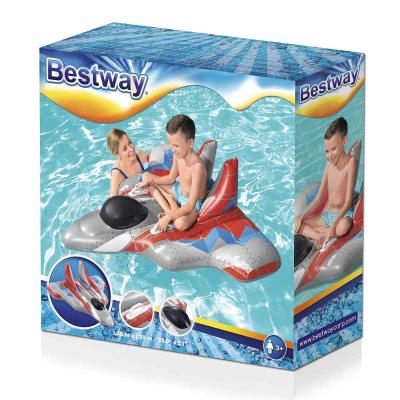 Bestway Nafukovací lehátko 41443 STÍHAČKA GALAXY GLIDER 136 x 135 cm šedá