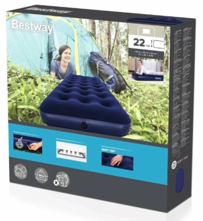 Bestway Nafukovací matrace jednolůžko 185x76x22cm modrá