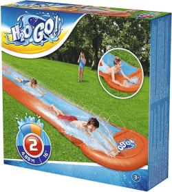 Bestway Skluzavka vodní dráha venkovní 488cm s vlhčením dvojitá 52328