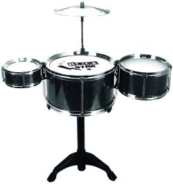 Bicí souprava dětská Rock Star set 3x buben na stojanu s činely plast