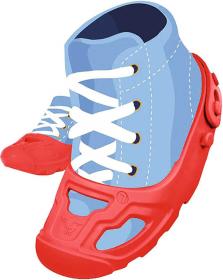 Big Ochranné dětské návleky na botičky vel.21-27 protiskluzové červené 1 pár