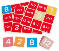 BIGJIGS TOYS DŘEVO Hra matematické bingo sčítání a odčítání BIGJIGS TOYS DŘEVO Hra matematické bingo sčítání a odčítání