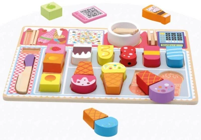 Bino DREVO 3D Puzzle skladačka Zmrzlinárstvo 27 dielikov (drevená hračka)